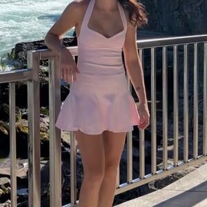 Beautiful summer light pink mini dress Zara